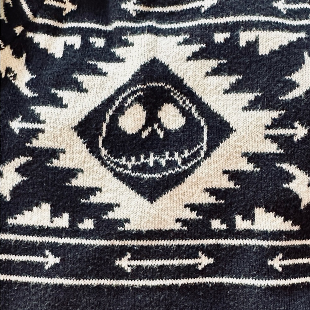 Disney’s Nightmare Before Christmas Themed Black and Off-White Sweater